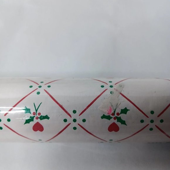 Vtg ConTact Brand Self Adhesive Plastic Shelf Liner Roll Red Mistleheart 1986 - Picture 8 of 10